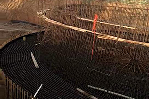 永州砼烟囱新建施工现场